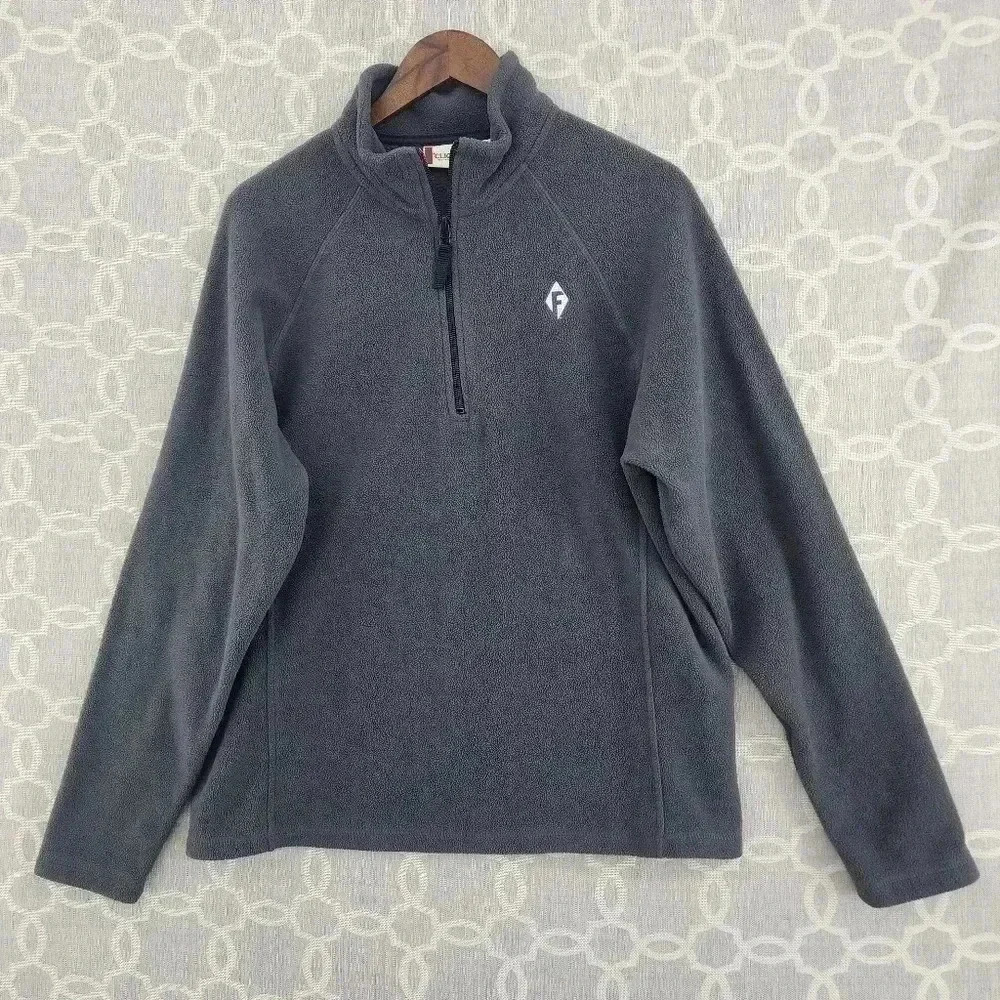 Clique  Mock neck Pullover Men's Fleece Sweatshirt M Gray